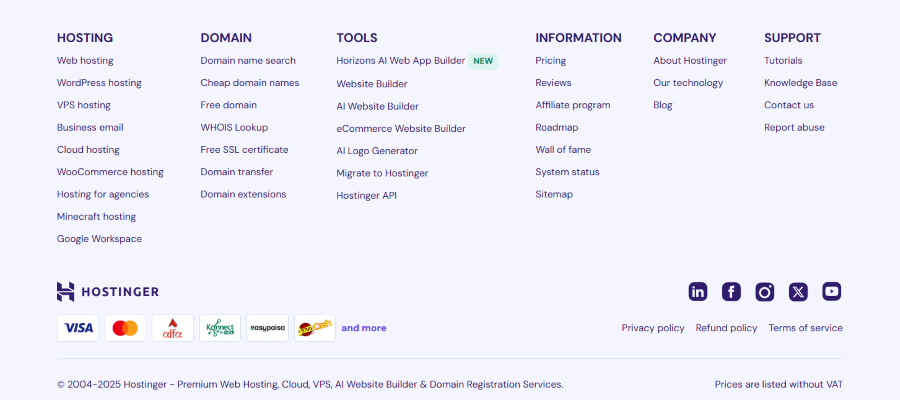 Hostinger Web Hosting 2025